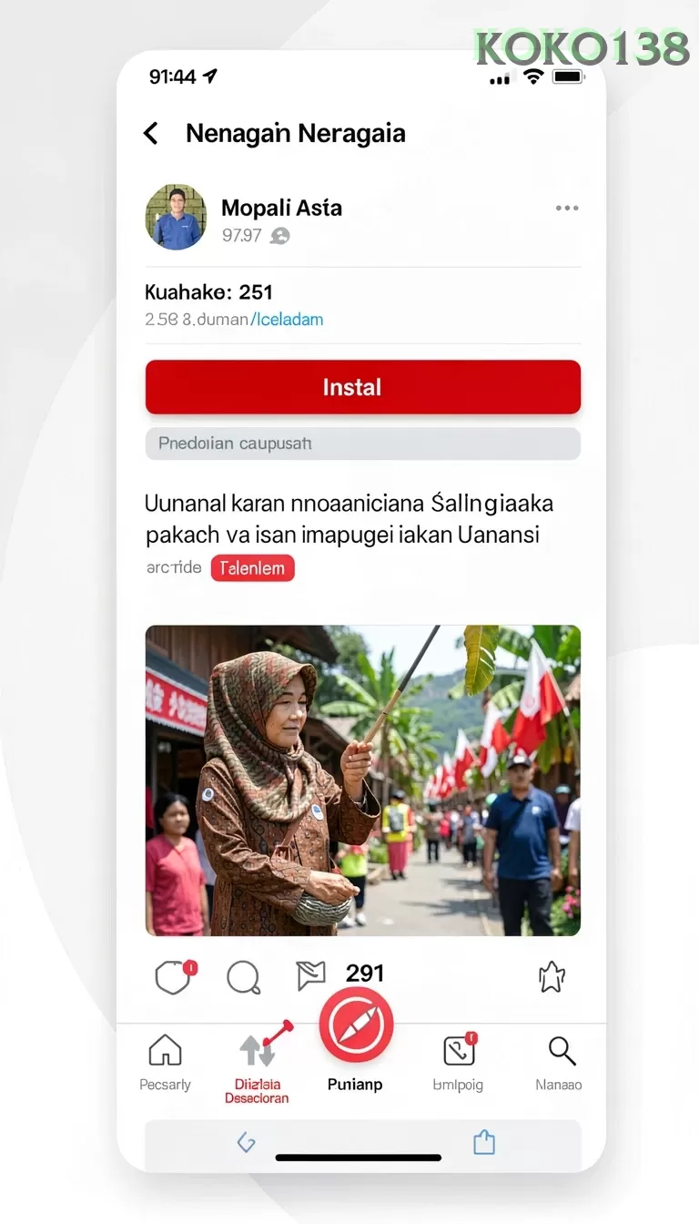 Cuplikan layar RK8 — menu navigasi
